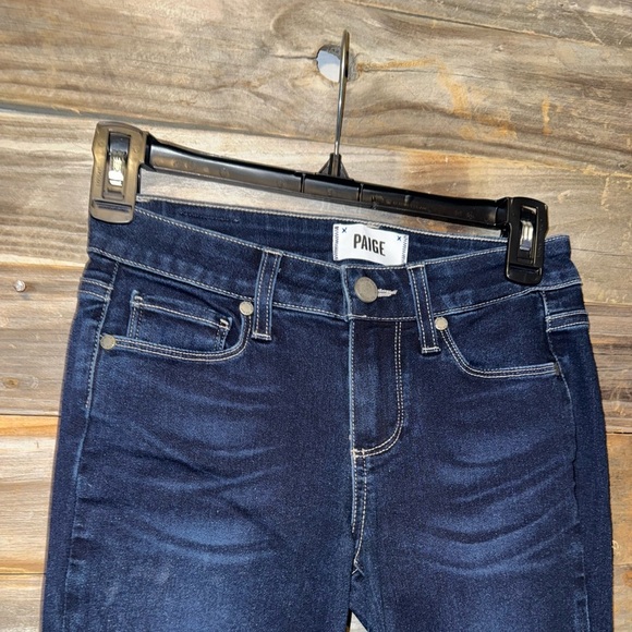 Paige Verdugo Crop 
Dark Wash 5-Pocket Cropped Slim Capri Denim Jeans size 25 - Picture 7 of 7